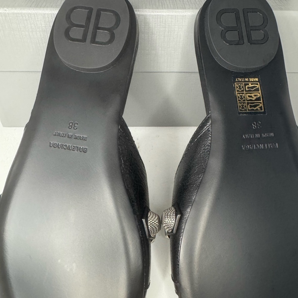 Balenciaga Le Cagole Women’s Slide Sandal Black Colo Size 38 New. - Picture 7 of 11
